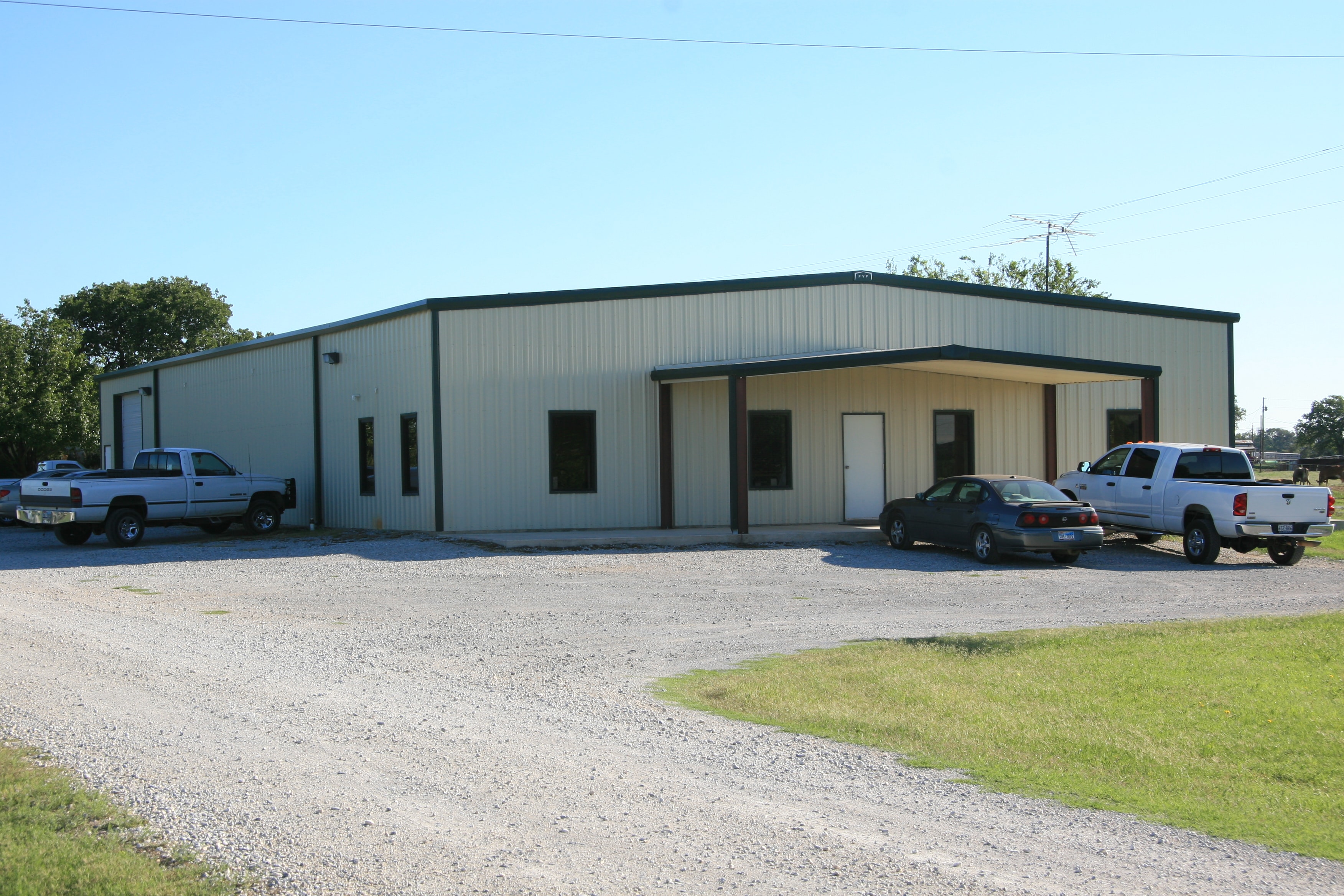 Industrial metal warehouse steel building exterior