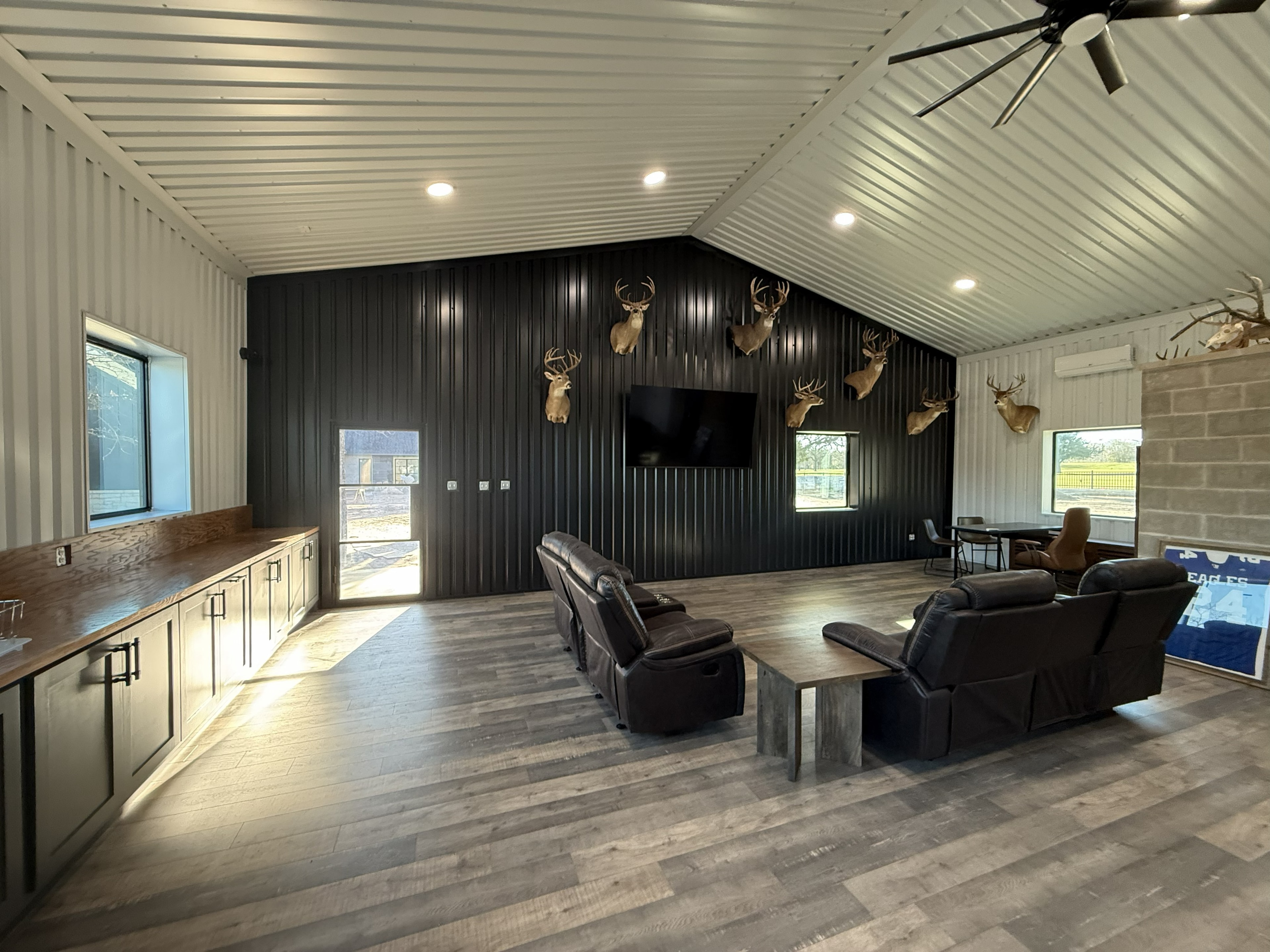 Steel frame residential building construction home exterior