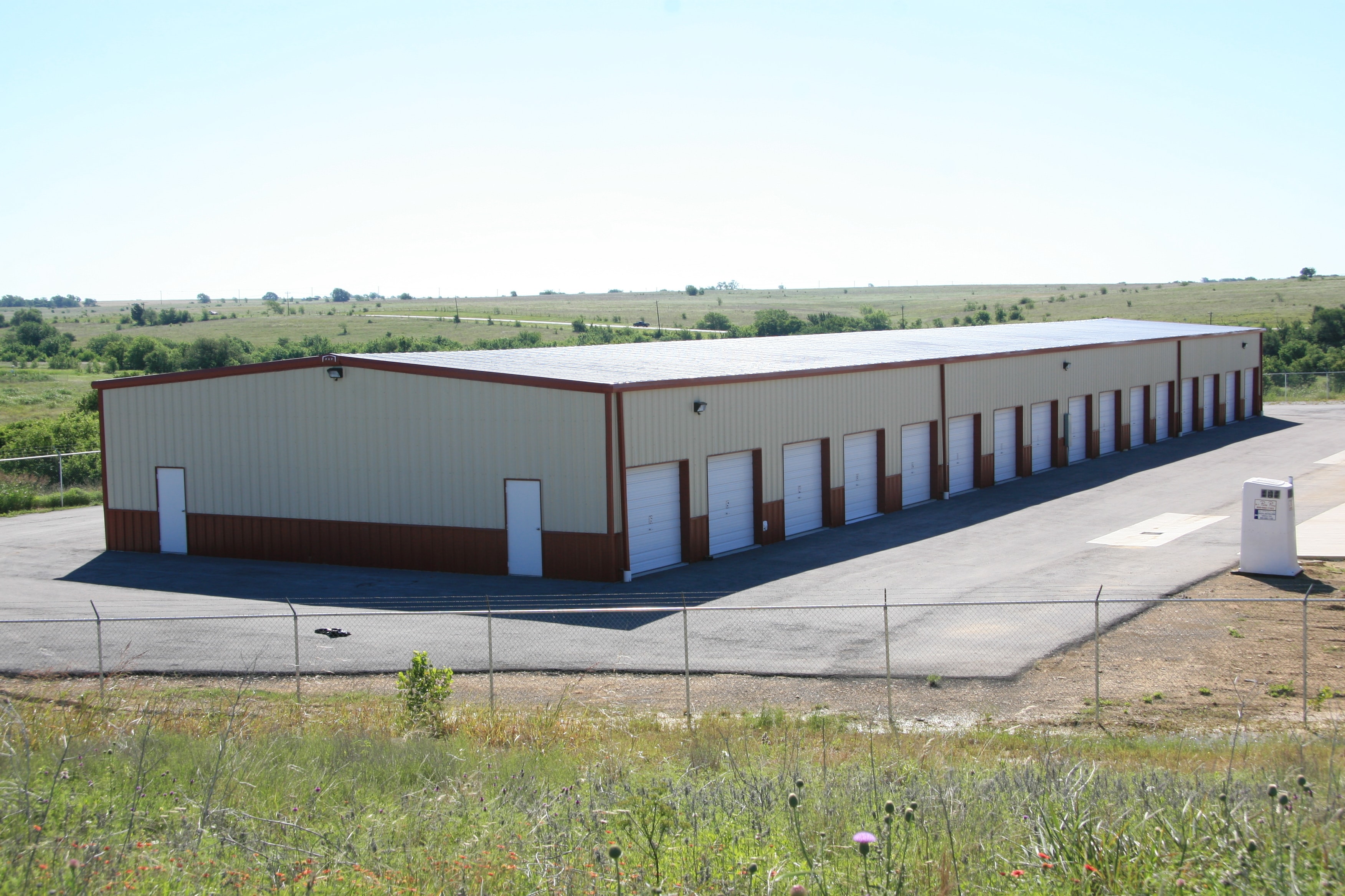 Self storage facility metal building units exterior